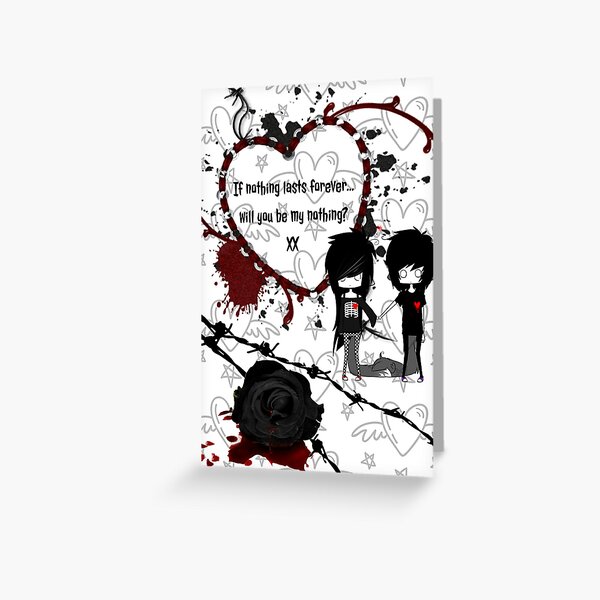 I Love Emo Girls Gifts | Greeting Card