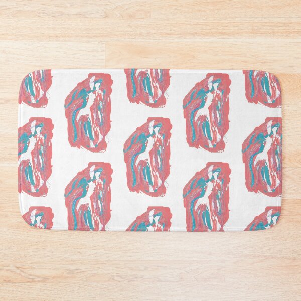 Item preview, Blue, white, coral silhouette (patterns, white background) designed and sold by MentaLee.