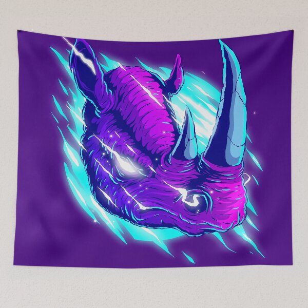 Item preview, a beast wild rhinoceros illustrated poster designed and sold by oldeck.