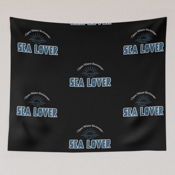 Item preview, Sea Lover - Open Water Swimming Design - Blue and White - Wild Swimming Tees designed and sold by WildSwimming.