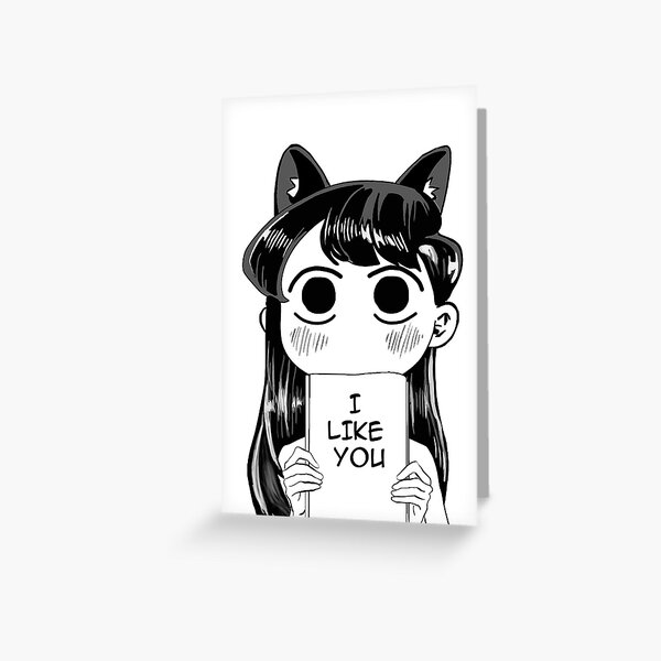 komi san manga panel | Greeting Card