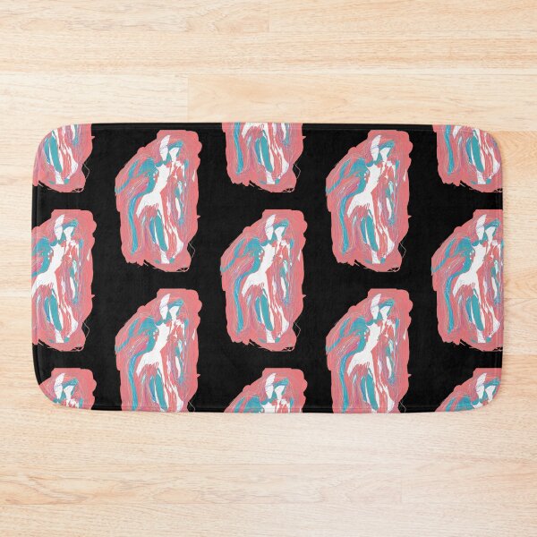 Item preview, Blue, white, coral silhouette (patterns, black background) designed and sold by MentaLee.