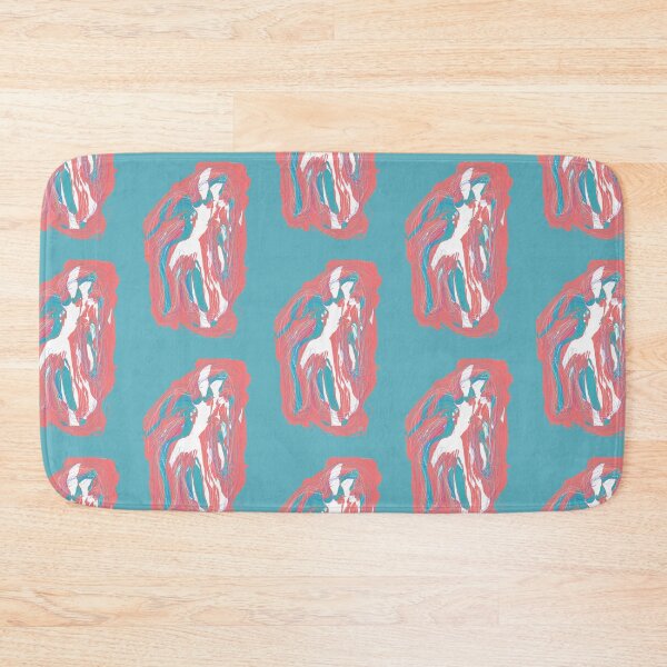 Item preview, Blue, white, coral silhouette (patterns, blue background) designed and sold by MentaLee.