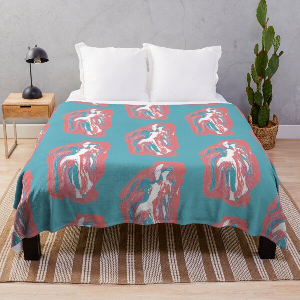 Item preview, Blue, white, coral silhouette (patterns, blue background) designed and sold by MentaLee.