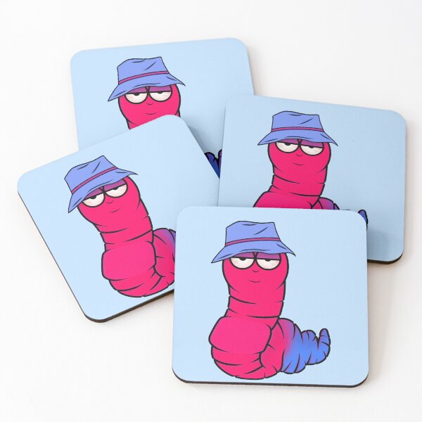Item preview, Magenta/Blue Gummy Worm designed and sold by potatoegoat.
