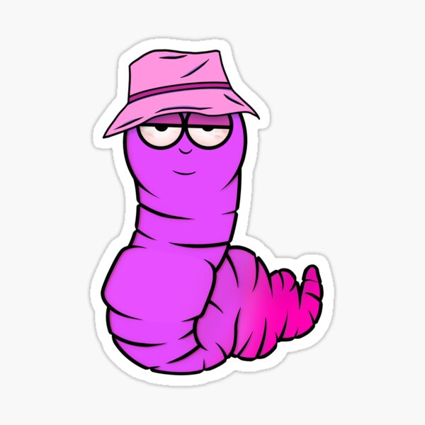 Item preview, Purple/Pink Gummy Worm designed and sold by potatoegoat.