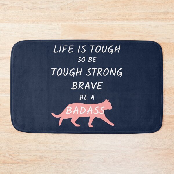 Item preview, life is tough so be a badass pink cat designed and sold by tita74.