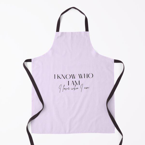 Item preview, Motivational / inspirational quote - I know who I am. I love who I am - saying, light purple designed and sold by AlfabetDesign.