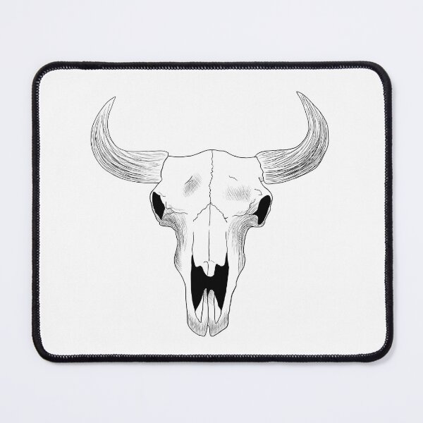 Item preview, sketch bison skull designed and sold by landscapeworlds.