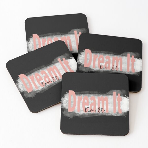 Item preview, "Dream It, Do It” Pink Inspirational Quote designed and sold by JadedLilacsArt.