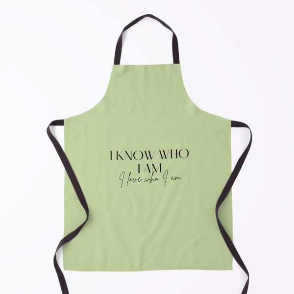 Item preview, Motivational / inspirational quote - I know who I am. I love who I am - saying, light green designed and sold by AlfabetDesign.