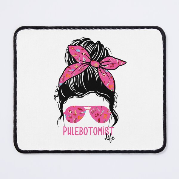 Item preview, Phlebotomist Life Messy Bun designed and sold by ItsaMomThingLLC.