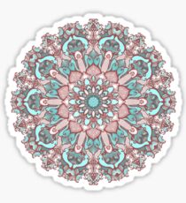 mandala#31 on pink background Sticker