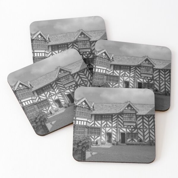 Item preview, Little Moreton Hall courtyard in monochrome designed and sold by cdkphotos.