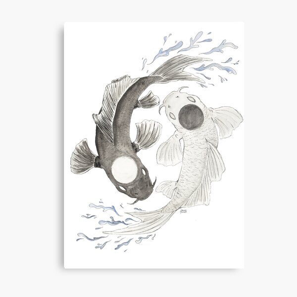 Yin Yang Metal Print