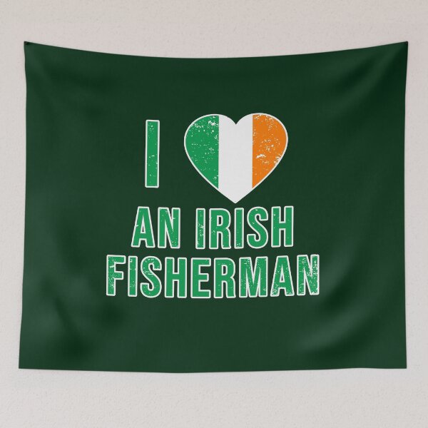 Item preview, I LOVE AN IRISH FISHERMAN WITH IRELAND FLAG Distressed designed and sold by LoveAndDefiance.