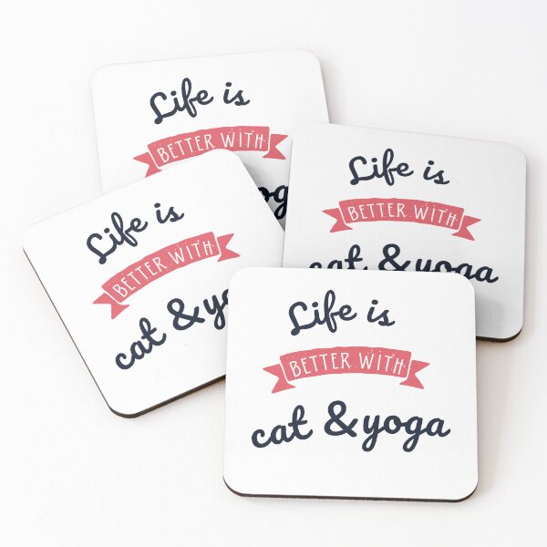 Item preview, life is better with love, yoga & cat designed and sold by Sam Artist.