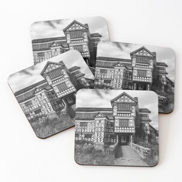 Item preview, Little Moreton Hall exterior in monochrome designed and sold by cdkphotos.
