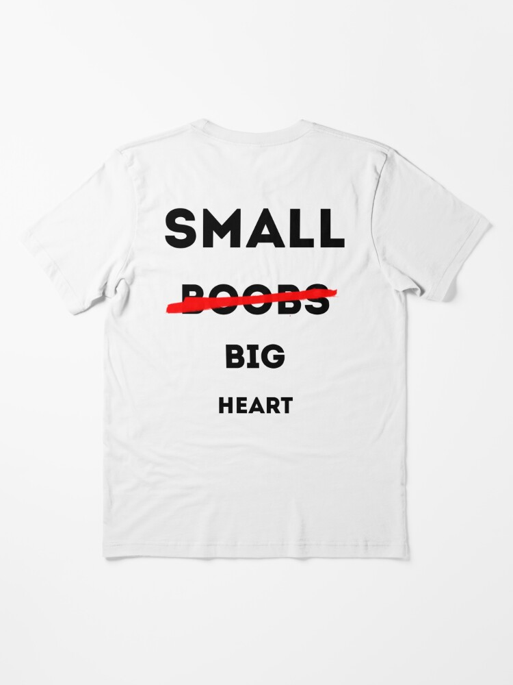  Small Tits (Big Heart) - Funny Saying Sarcastic Cool Cute  V-Neck T-Shirt : Clothing, Shoes & Jewelry