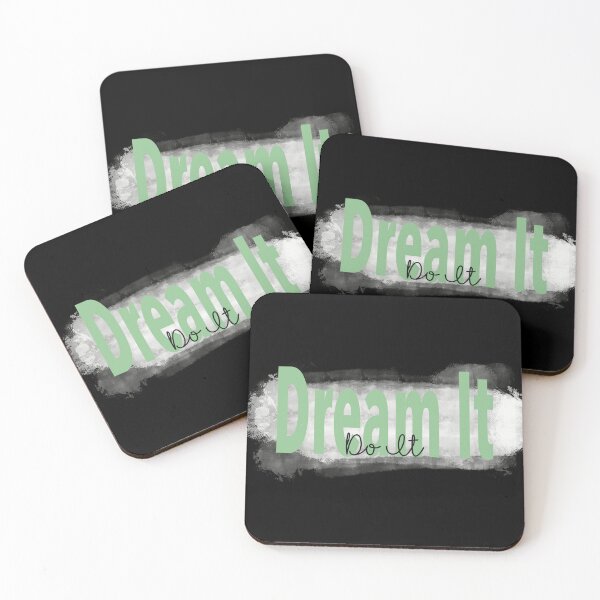 Item preview, "Dream It, Do It” Green Inspirational Quote designed and sold by JadedLilacsArt.