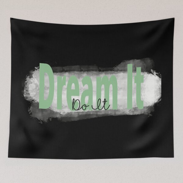 Item preview, "Dream It, Do It” Green Inspirational Quote designed and sold by JadedLilacsArt.