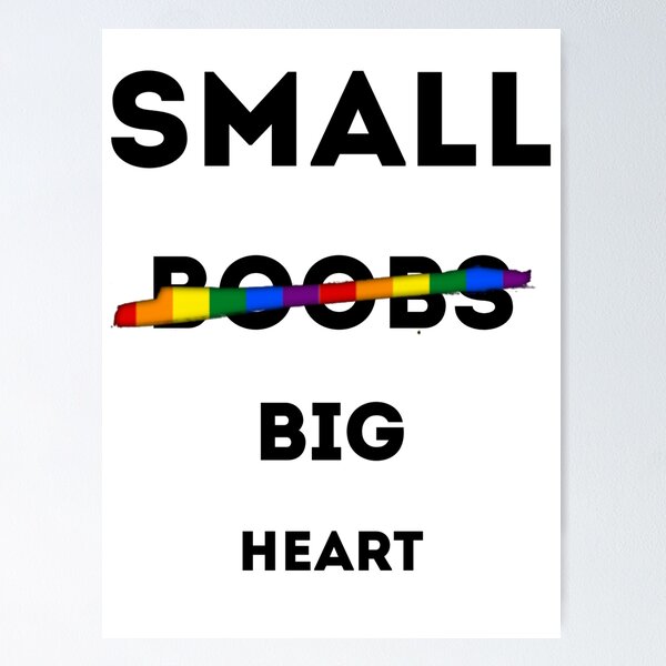 SMALL BOOBS BIG HEART LGBTQ SHIRT , FUNNY WOMEN SHIRT, LGBTQ Essential  T-Shirt by Haitam771