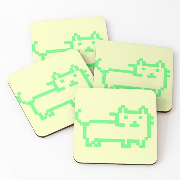 Item preview, Retro Pixel Art Cat Green designed and sold by With Love, InspireMari.