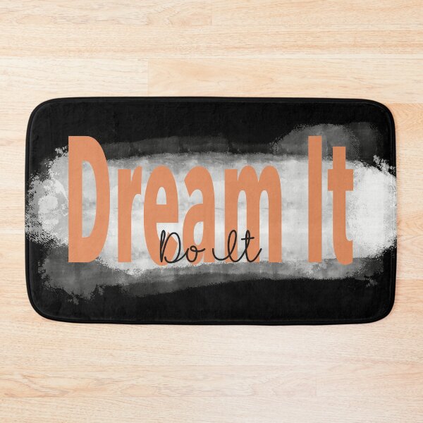 Item preview, "Dream It, Do It” Orange Inspirational Quote designed and sold by JadedLilacsArt.