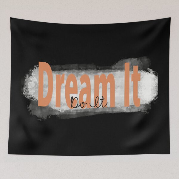 Item preview, "Dream It, Do It” Orange Inspirational Quote designed and sold by JadedLilacsArt.