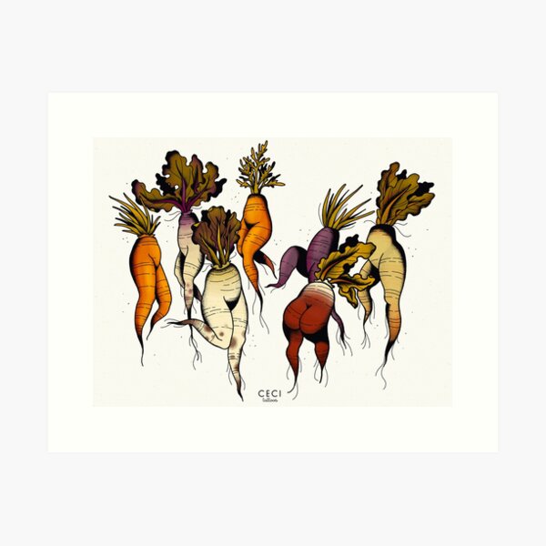 Vista previa del artículo con la obra «nabo la remolacha», diseñado y vendido por Ceci Tattoos.
