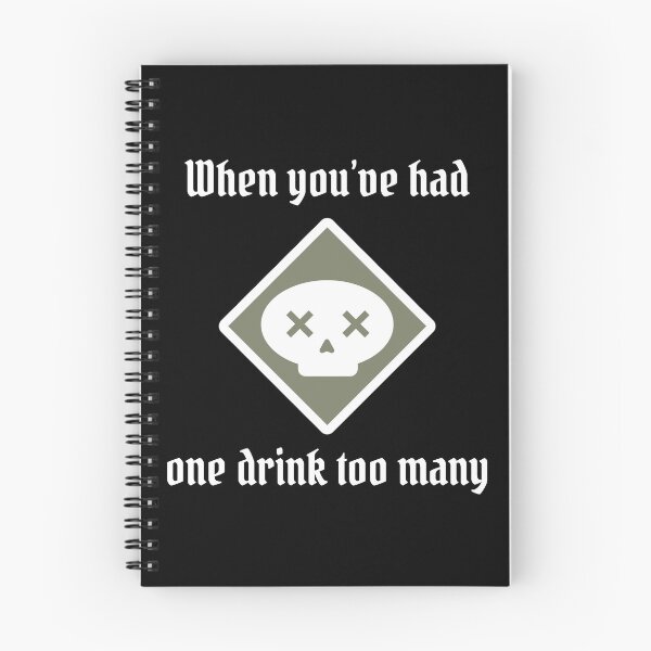 Item preview, Poison - One Drink Too Many - White Text - Gloomhaven inspired designed and sold by Gifts and more.