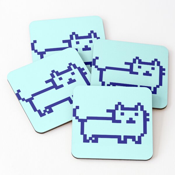 Item preview, Retro Pixel Art Cat Blue designed and sold by With Love, InspireMari.