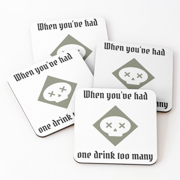 Item preview, Poison - One Drink Too Many - Black Text - Gloomhaven inspired designed and sold by Gifts and more.