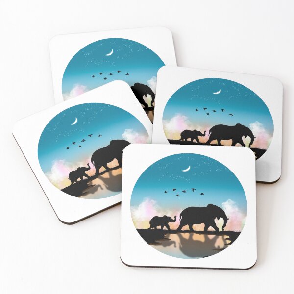 Item preview, Walking Elephants designed and sold by ethnicdrawing.