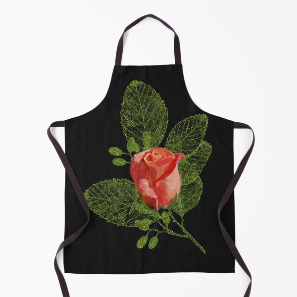 Item preview, Pink rose on green skeleton leaf nature designed and sold by Areashor.