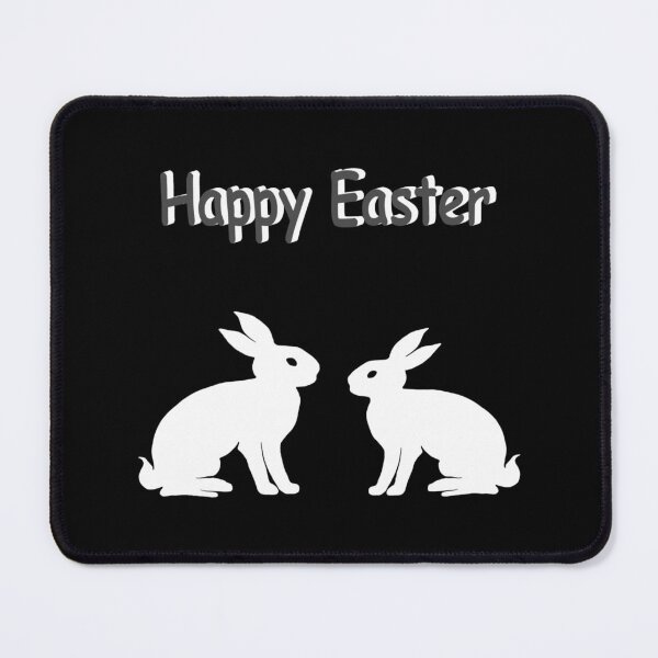 Item preview, Happy easter with easter bunnies, sitting rabbit silhouettes, easter sayings designed and sold by Kirei-Lily.