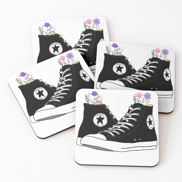 Item preview, Black Flower High Top  designed and sold by caitlinkb2.