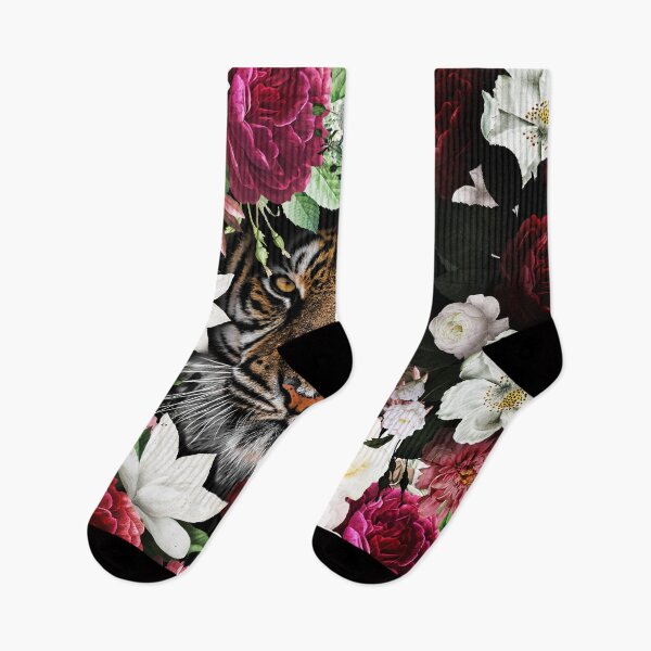 Item preview, Tiger with Flowers colorful  designed and sold by NawalMagdy.