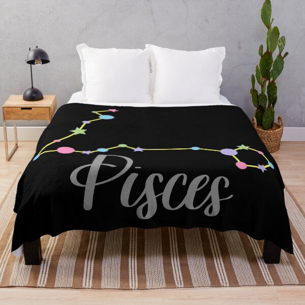 Item preview, Pisces Zodiac Constellation in Rainbow Pastels - Black designed and sold by Kelly Leung.