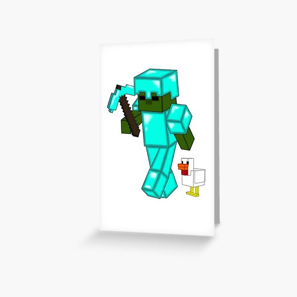 Cartes de vœux sur le thème Zombi Minecraft