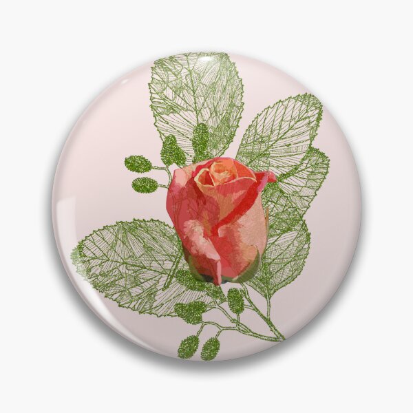 Item preview, Copy of Pink rose on green skeleton leaf nature designed and sold by Areashor.