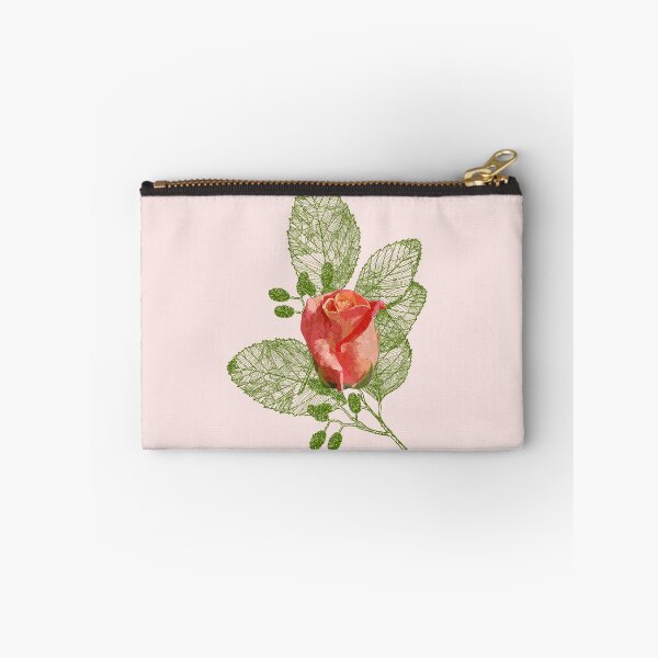 Item preview, Copy of Pink rose on green skeleton leaf nature designed and sold by Areashor.