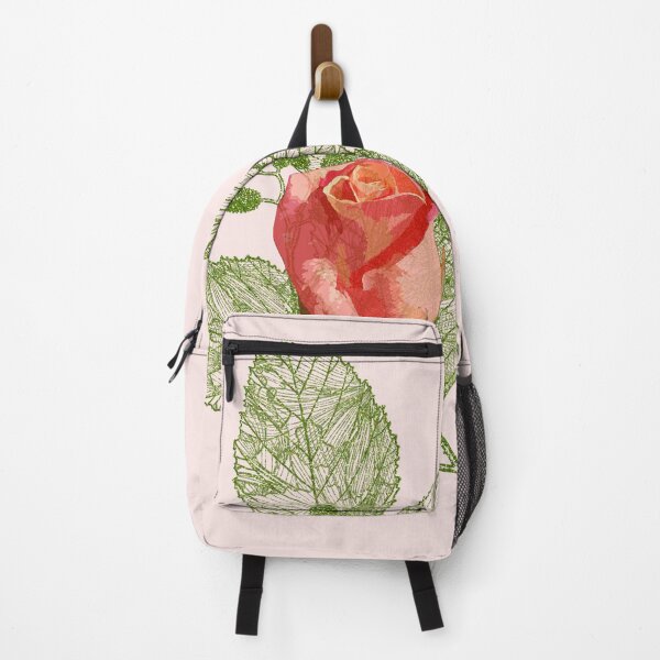 Item preview, Copy of Pink rose on green skeleton leaf nature designed and sold by Areashor.