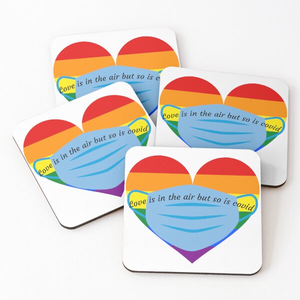 Item preview, Love is in the air but so is covid designed and sold by LYNNEAPUGH.
