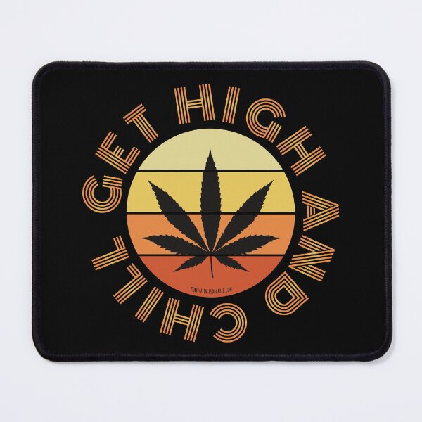 Item preview, Retro Vintage Sunset Orange Pot leaf-Get high and chill designed and sold by YomeHayin.