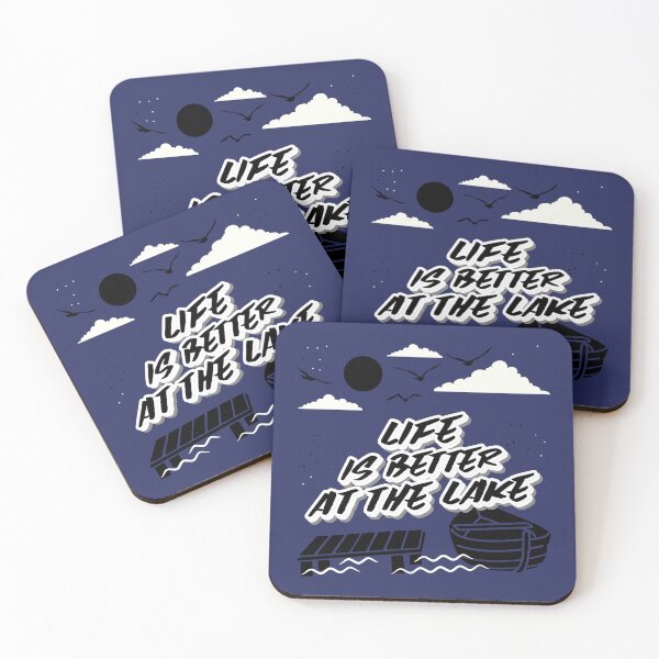 Item preview, Life is Better at the Lake - Wild Swimming Tees - Black and White designed and sold by WildSwimming.