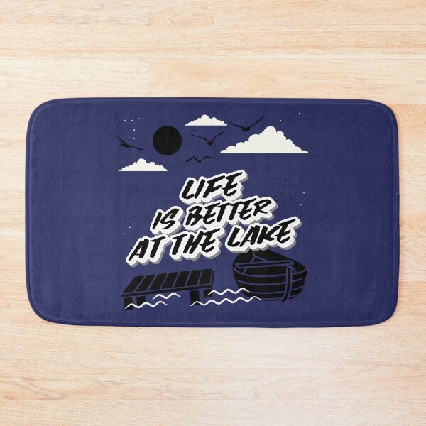 Item preview, Life is Better at the Lake - Wild Swimming Tees - Black and White designed and sold by WildSwimming.