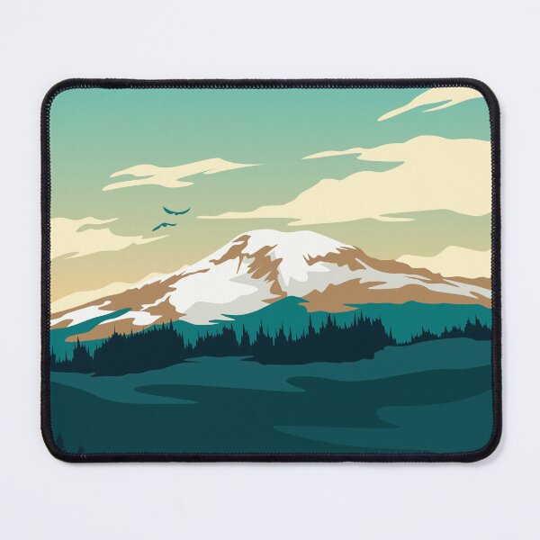 Item preview, Mount RainIer National Park Vintage Minimal Travel Poster designed and sold by Stadify.