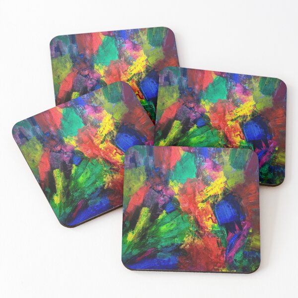 Item preview, Abstract rainbow acrylic scrape paint designed and sold by Heichou1225.