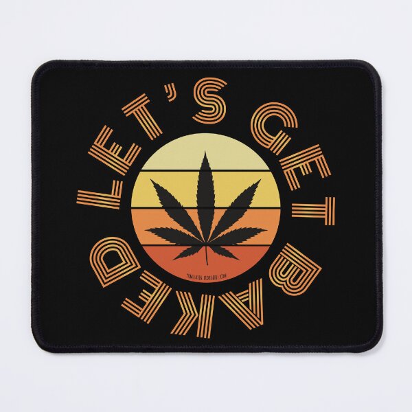 Item preview, Retro Vintage Sunset Orange Pot leaf-Lets get baked designed and sold by YomeHayin.